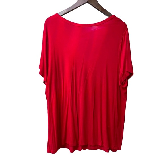 Ava & Viv Short Sleeve Top Red Women’s Sizes 2X - Picture 2 of 7